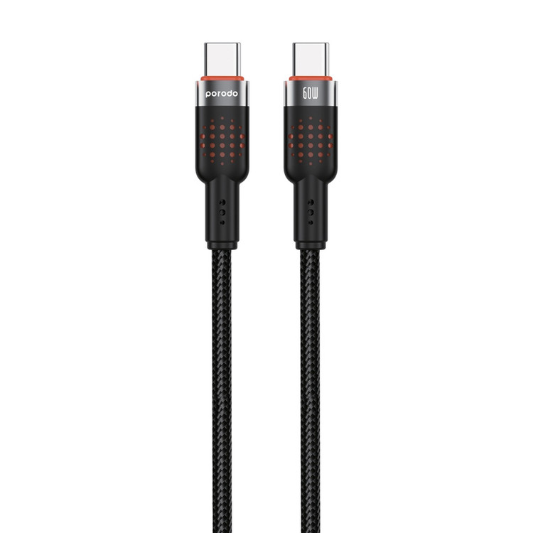 کابل تبدیل USB-C به USB-C آلومینیومی بافته شده پورودو